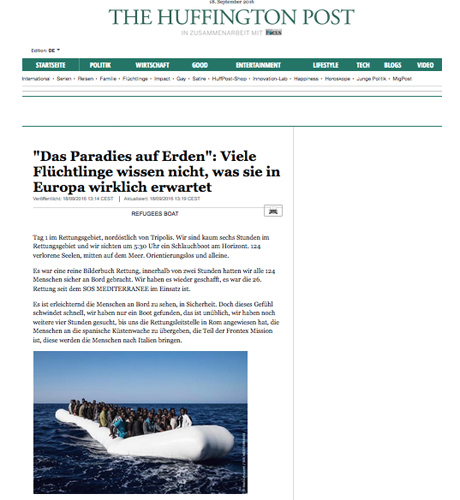 Marco Panzetti's photographs publication in The Huffington Post