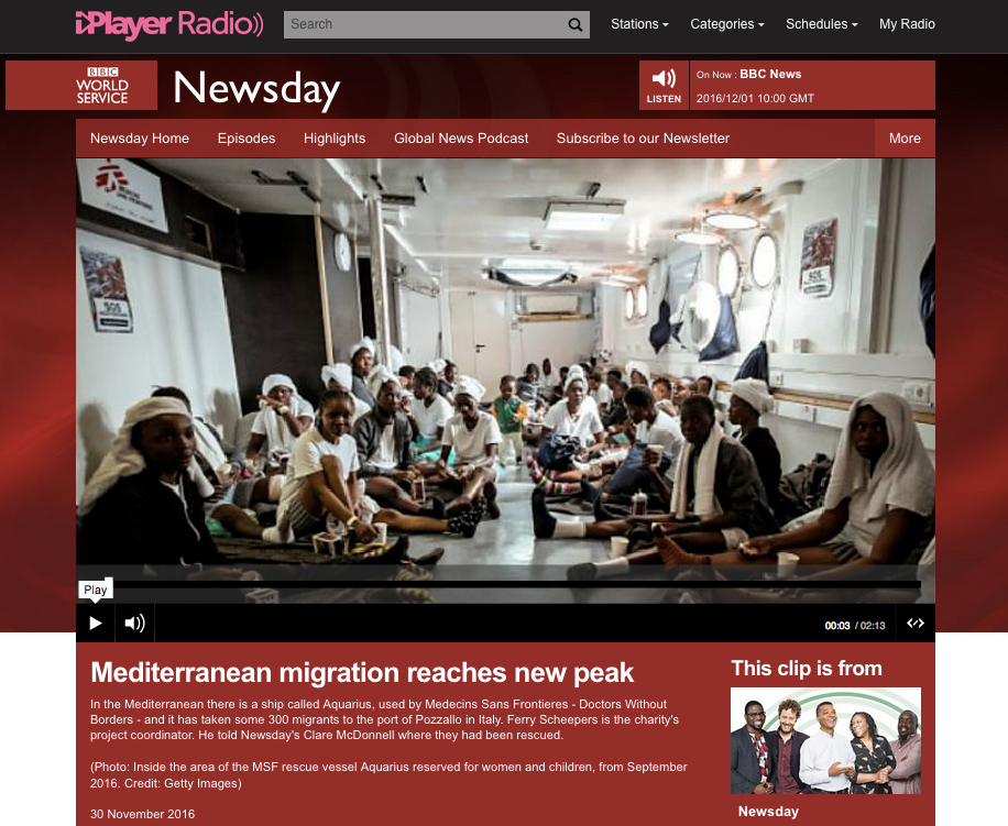 Marco Panzetti's photographs publication in BBC World Service