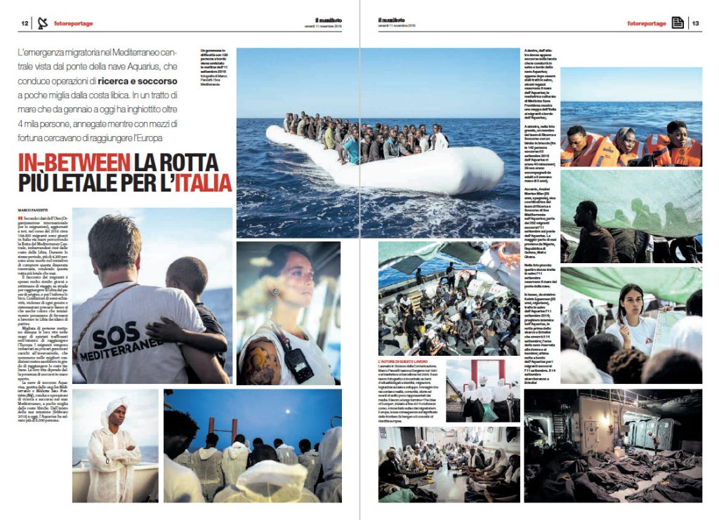 Marco Panzetti's photographs publication in Il Manifesto