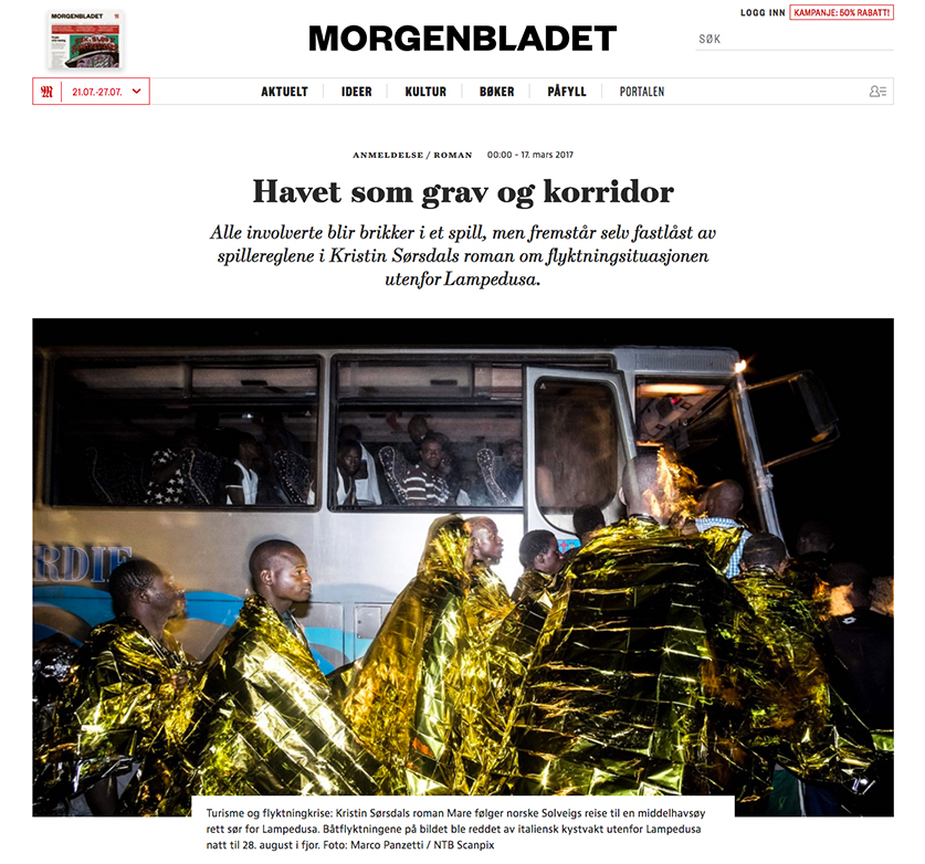 Marco Panzetti's photographs publication in Morgenbladet
